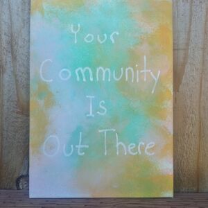 Abstract Canvas Art with Inspirational Quote